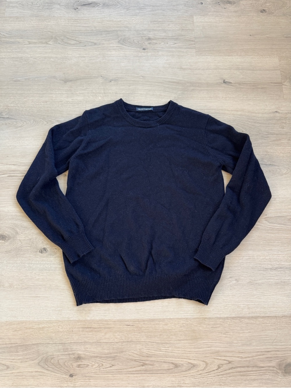 Brandy Melville navy wool blend crewneck sweater made in Italy minimalist cozy